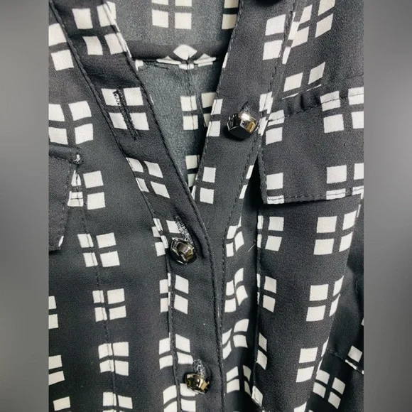 Daniel Rainn Black & White Checkered Dress Lined Sz XS - Picture 5 of 5